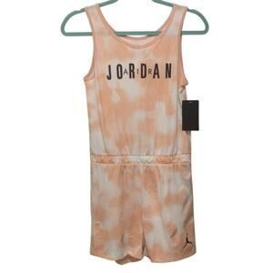 Nike Jordan Romper Girl's Tank Top Orange Tie-Dye Cloud Size Large 12-13Yrs